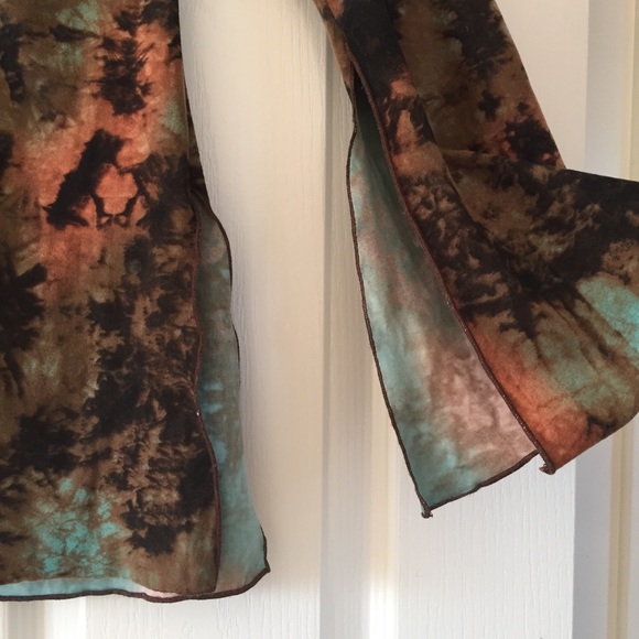Vintage boho y2k tie dye bell sleeve long sleeve - Picture 4 of 8